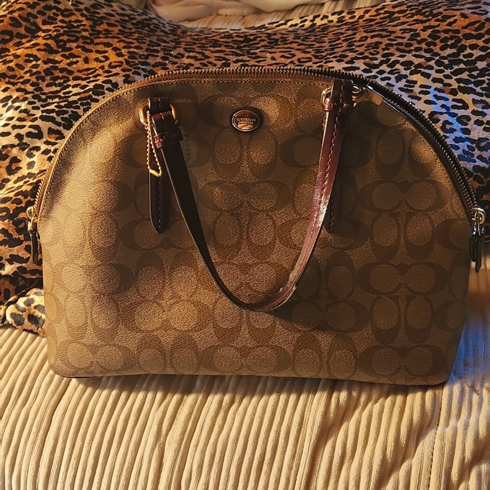 Coach Signature Cora Domed Satchel